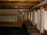 Bunk beds in the largest bunkroom